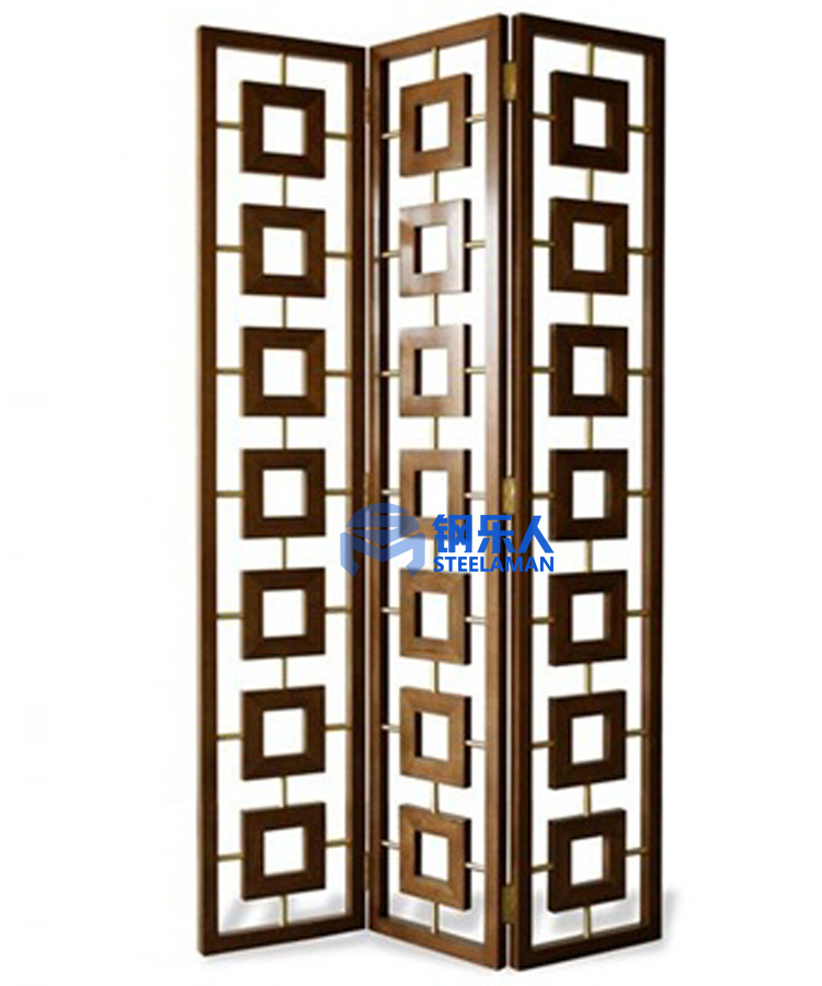 Decorative metal screen room divider