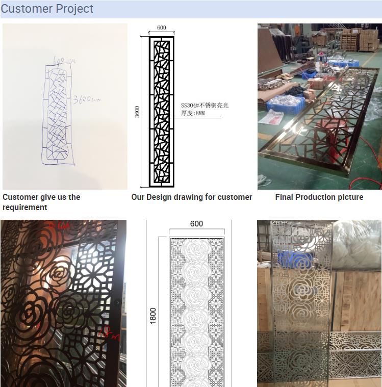 Luxury Screen Laser Cut Metal Screens For Restaurant Stainless Steel Perforated Pan