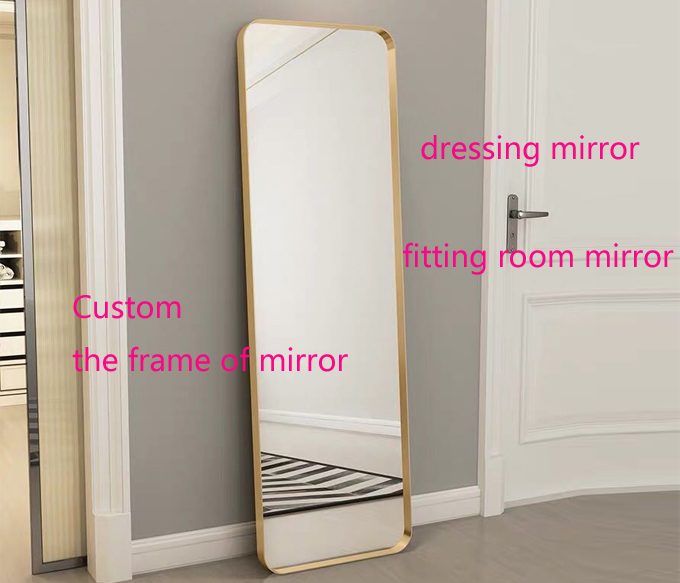 Custom the gold metal frame of the dressing mirror