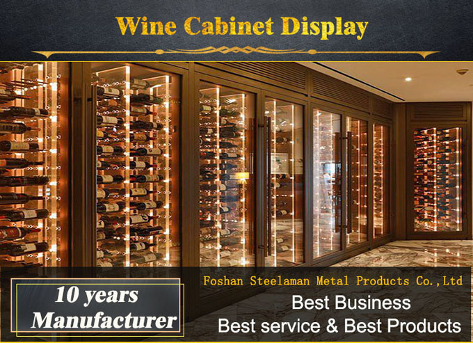 Stainless Steel Wine Cabinet Display