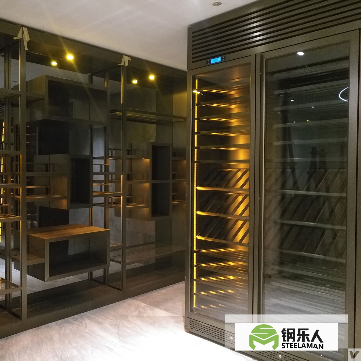 stainless steel wine cabinet