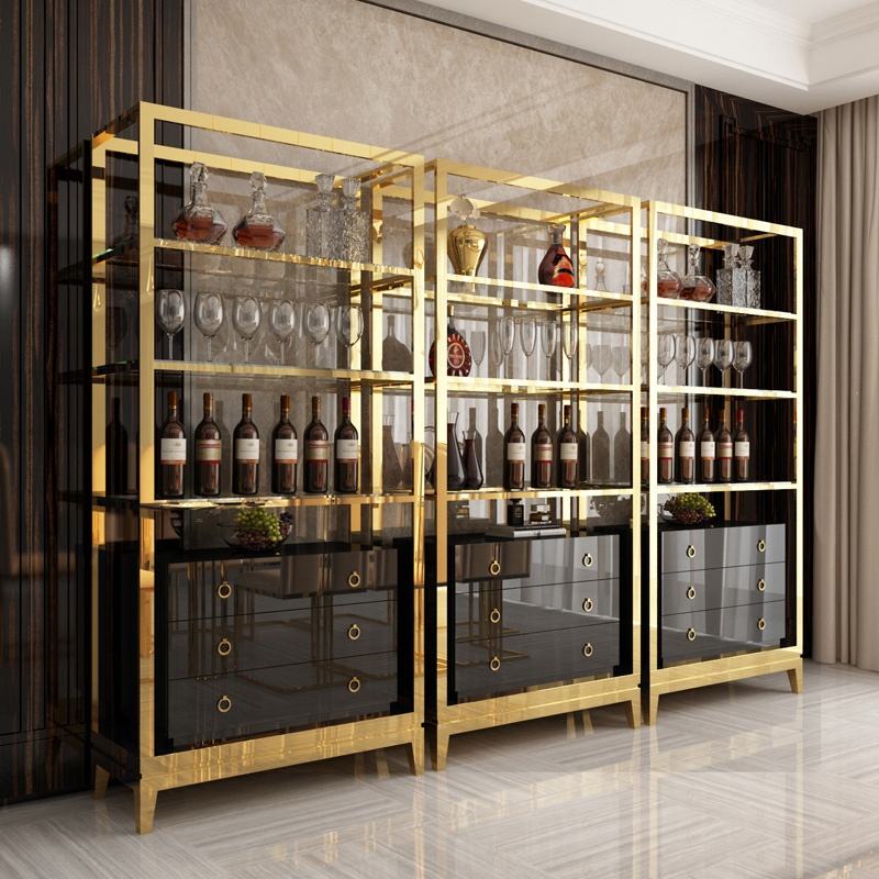 hotel glass wine cabinet 
