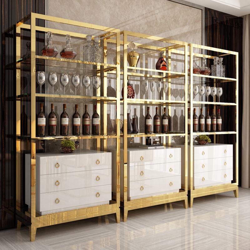 hotel glass wine cabinet 