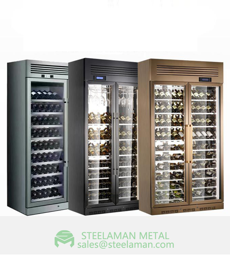 Stainless Steel Wine Cabinet Display