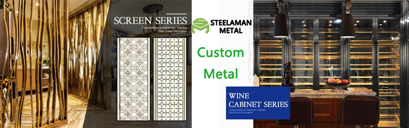 Titanium stainless steel wine cabinet customized