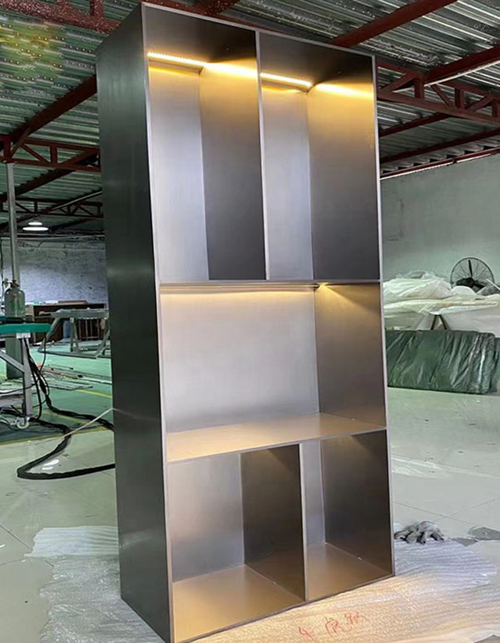 stainless steel metal cabinet with LED
