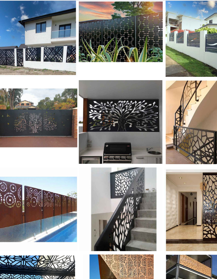 Customized Decorative Metal Screen Fencing Metal Screen Garden Fence Outdoor Metal Panels