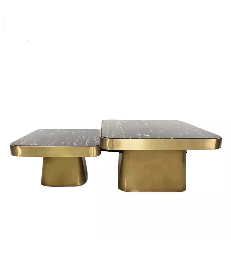 modern design polished coffee table frame leg modern square metal table legs Japanese SS tea stone table leg