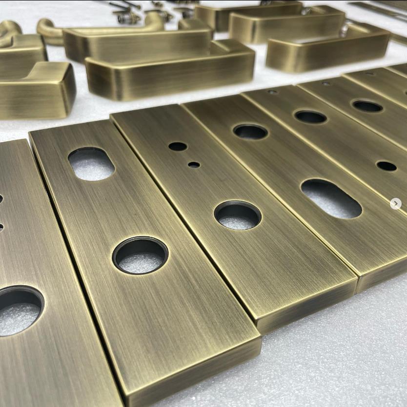 -Brushed brass door hardware stainless steel hardware finished